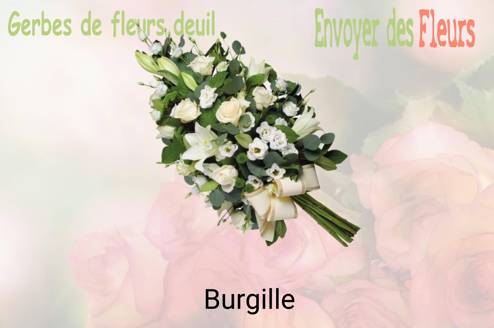 Gerbe de fleurs de deuil livrée à Burgille
